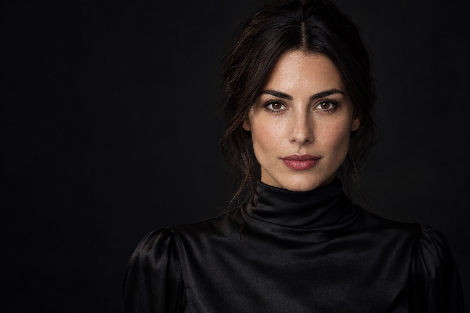Portret met een rustige achtergrond en directe blik